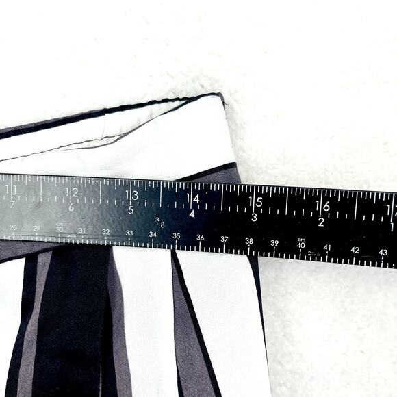 Zara Stripe White High Waisted Pull On Jogger Size Medium - Picture 3 of 6